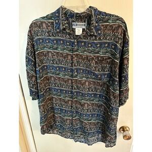 UNTIED a break from tradition Mens XL Shirt Vintage 90's Button Down‎